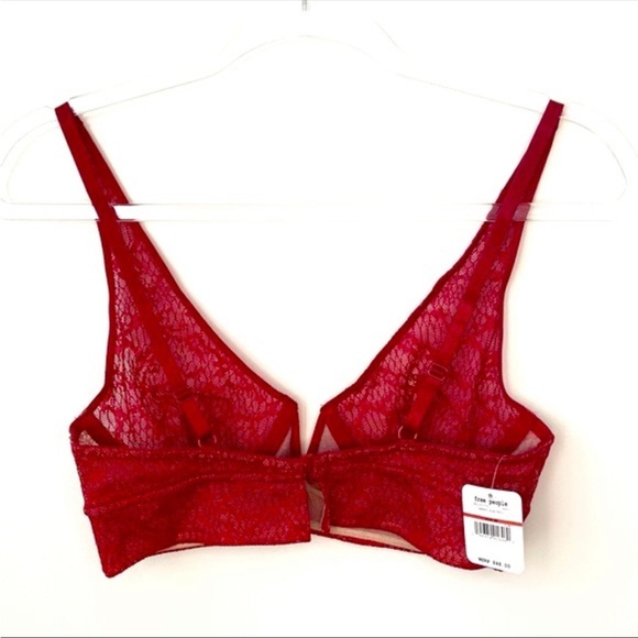 NWT Free People Bralette Red Tameeka Bra XS Cherry 🍒 - Picture 11 of 11